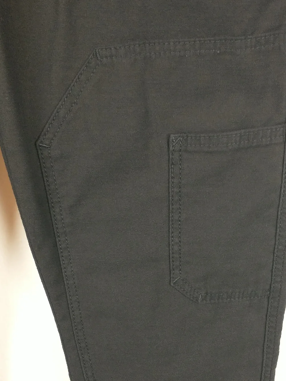 Frame Le Slouch Utility Straight Leg Jeans Womens 26 Black Carpenter Double Knee